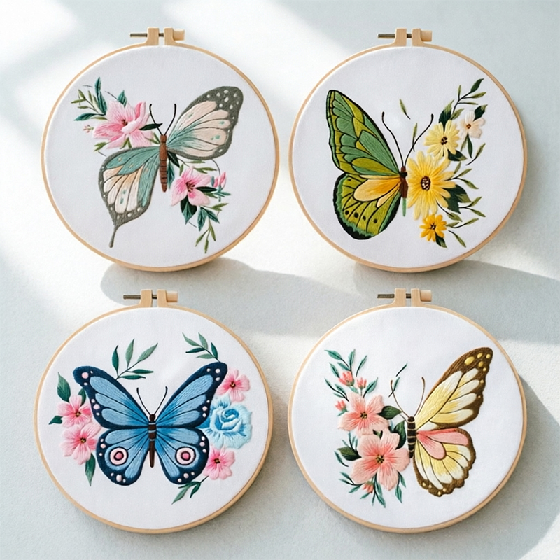 Embroidery Diy - 1 шт. Набор для вышивки бабочки