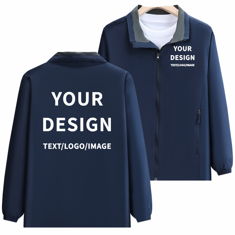 Embroidery Design Logo - Модная однотонная куртка на заказ, командная