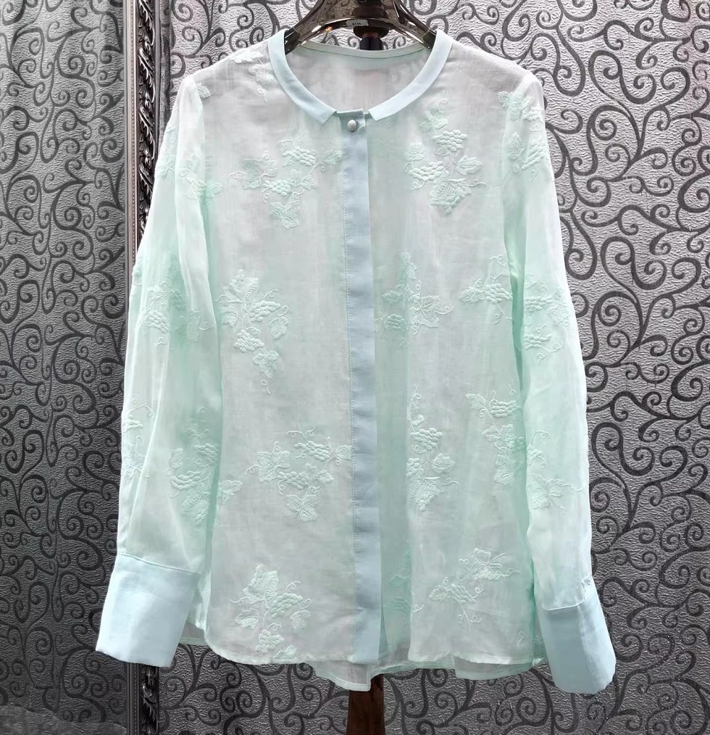 Embroidery Yellow - Высококачественные Новые Модные Блузки 2026 Весна
