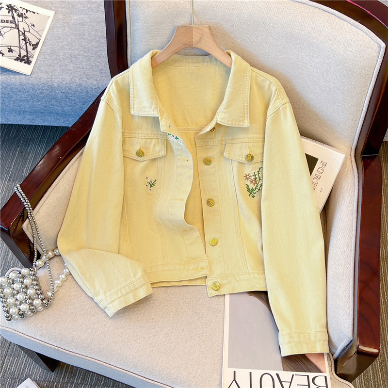 Корейская винтажная джинсовая  – обзор и цена Embroidery Yellow