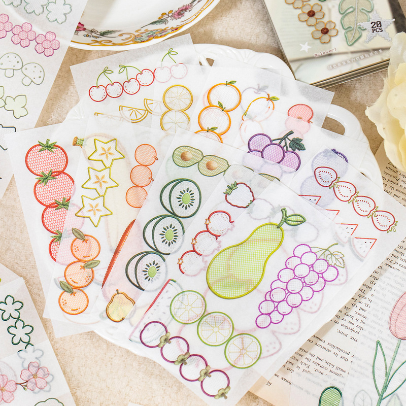 20 шт. наклеек из ПЭТ-материал – обзор и цена Embroidery Journal Book