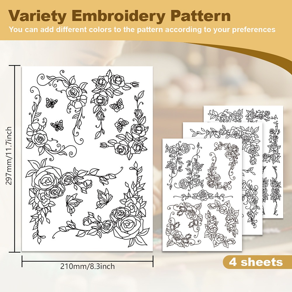 38 шт. кружевных листов с узор – обзор и цена Embroidery Cloth