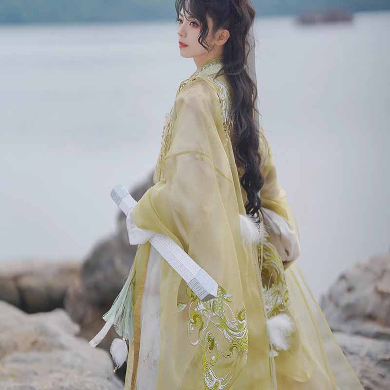 Костюм Ханьфу для мужчин в сти – обзор и цена Embroidery Yellow