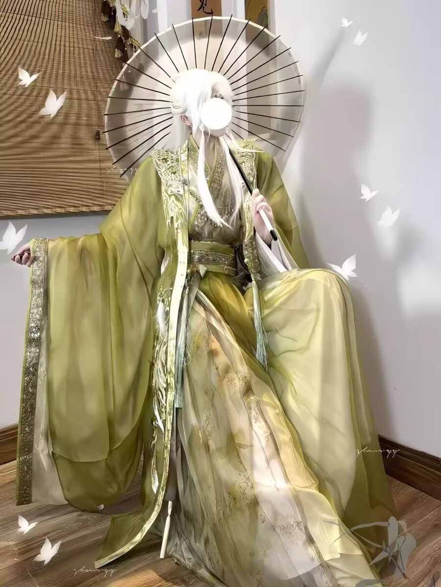 Костюм Ханьфу для мужчин в сти – обзор и цена Embroidery Yellow